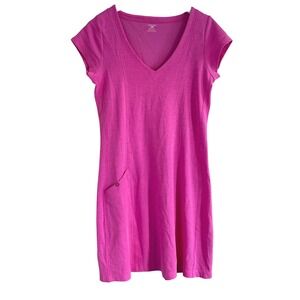 Horny Toad- Toad & CO  Cap Sleeve Shift Dress Flexcel Size Medium M Pink Hiking